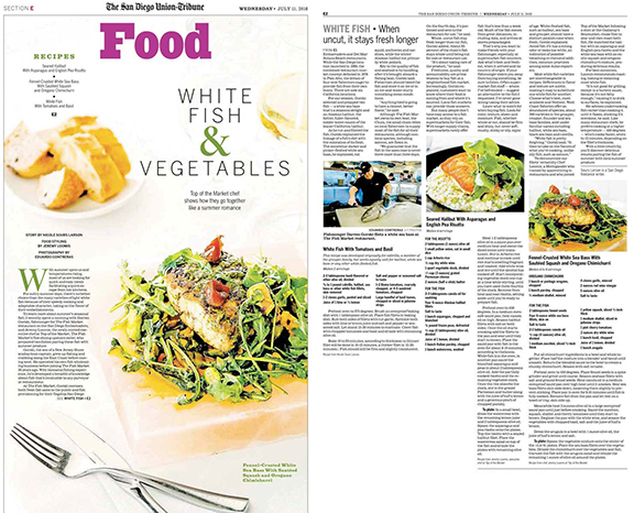 Front Page Food Section